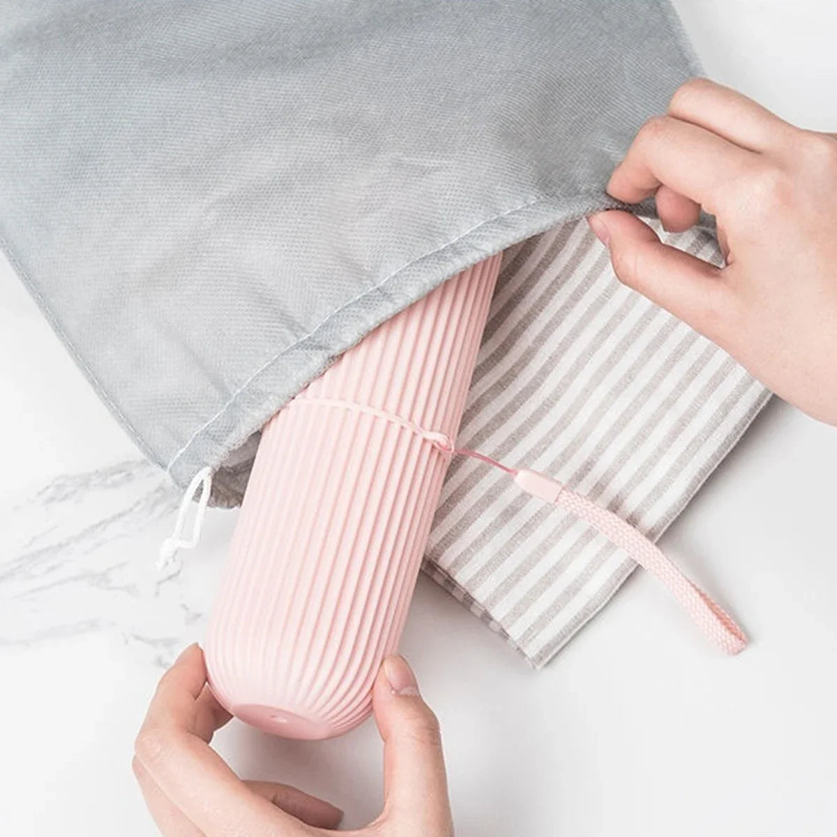 Portable Toothbrush and Toothpaste Holder for Travel