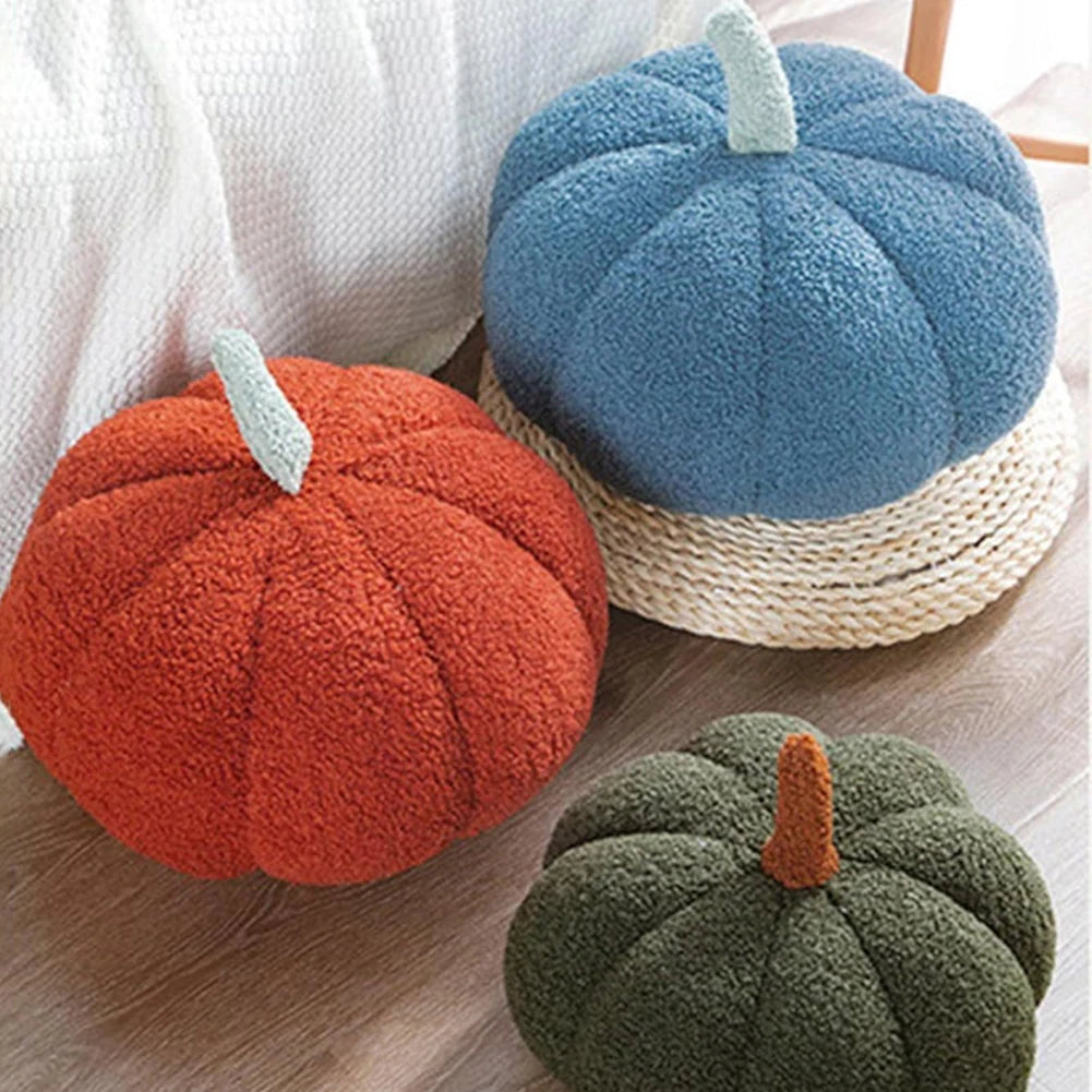 Funny Pumpkin Pillow - Creative Plush Cushion for Halloween Decor