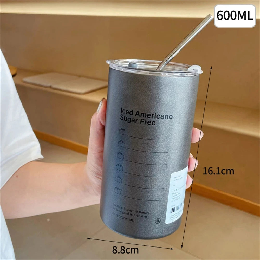 Stylish 600ml Eco-Friendly Insulated Travel Coffee Tumbler