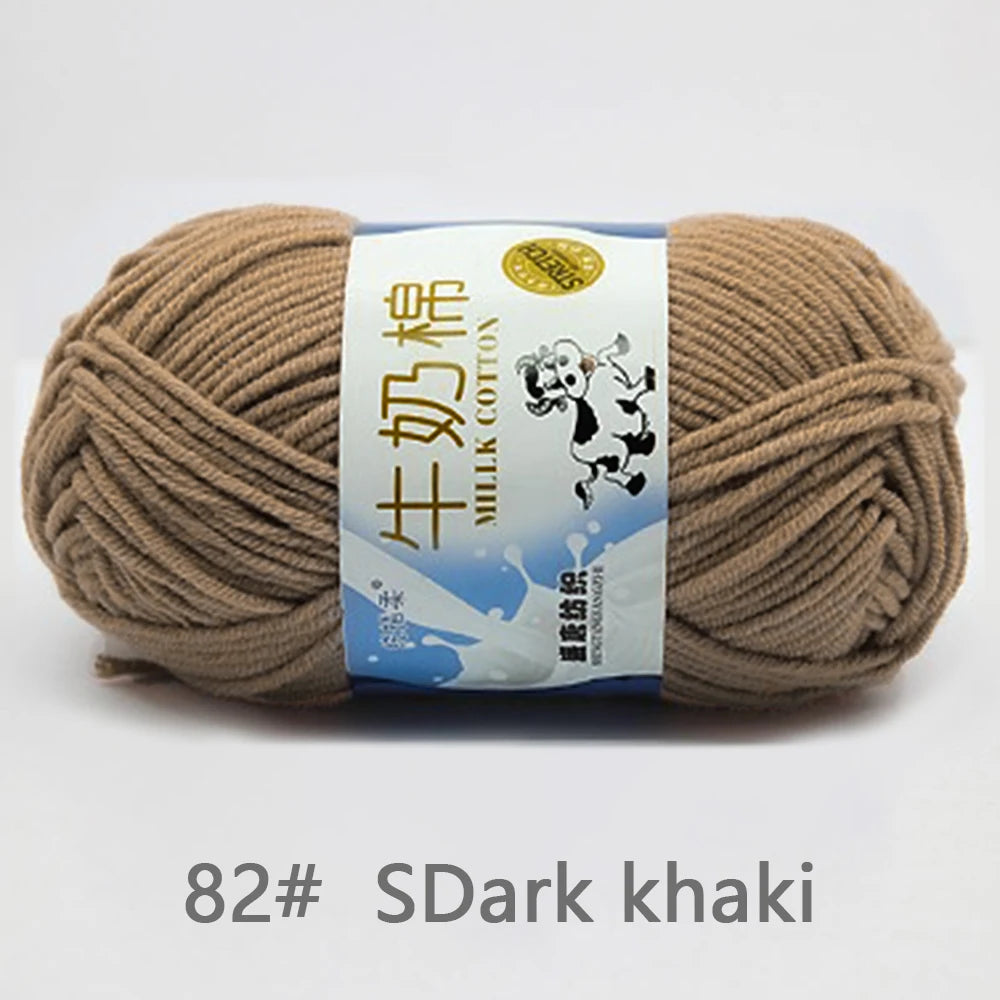 Soft Milk Cotton Yarn for Baby Sweaters & Scarves