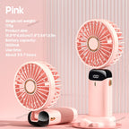 Portable Rechargeable Mini USB Fan with Phone Stand - 5 Speeds