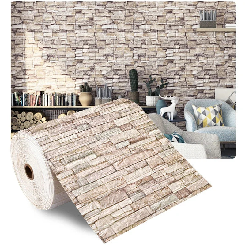 3D Brick Foam Wallpaper - Stylish Wall Decor