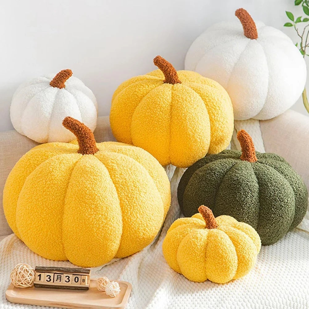 Funny Pumpkin Pillow - Creative Plush Cushion for Halloween Decor