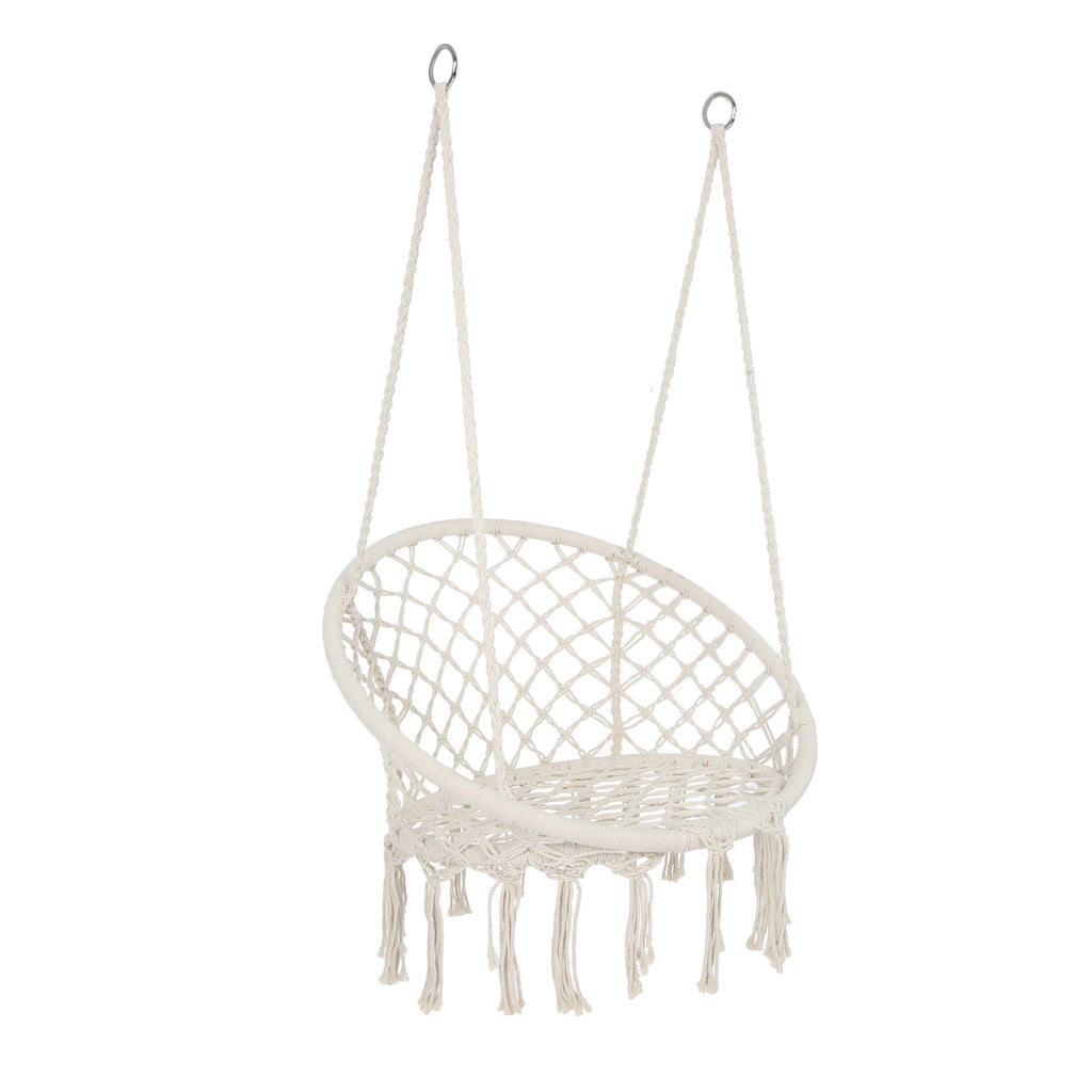 Macrame Hanging Hammock Chair - Cotton Indoor Swing