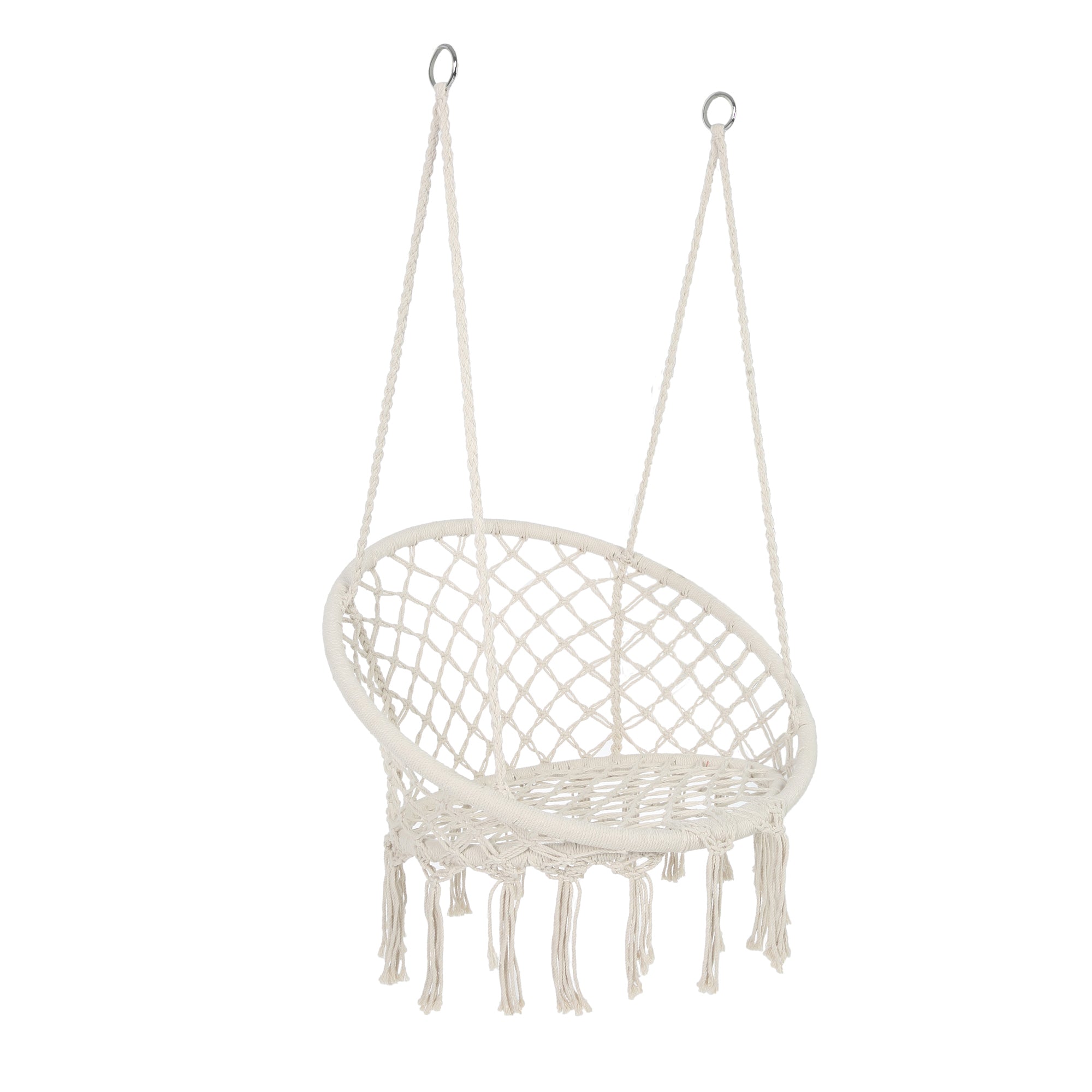 Macrame Hanging Hammock Chair - Cotton Indoor Swing