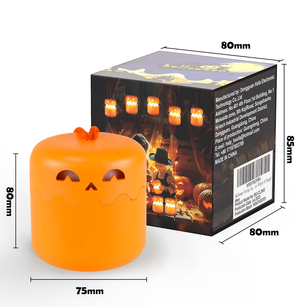 Foldable Halloween Pumpkin Night Light - Portable & Decorative