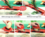 Stainless Steel Vegetable Slicer with 6 Blades for Easy Cutting