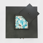 Square Outdoor Gas Fire Pit Table - Dark Brown Wicker