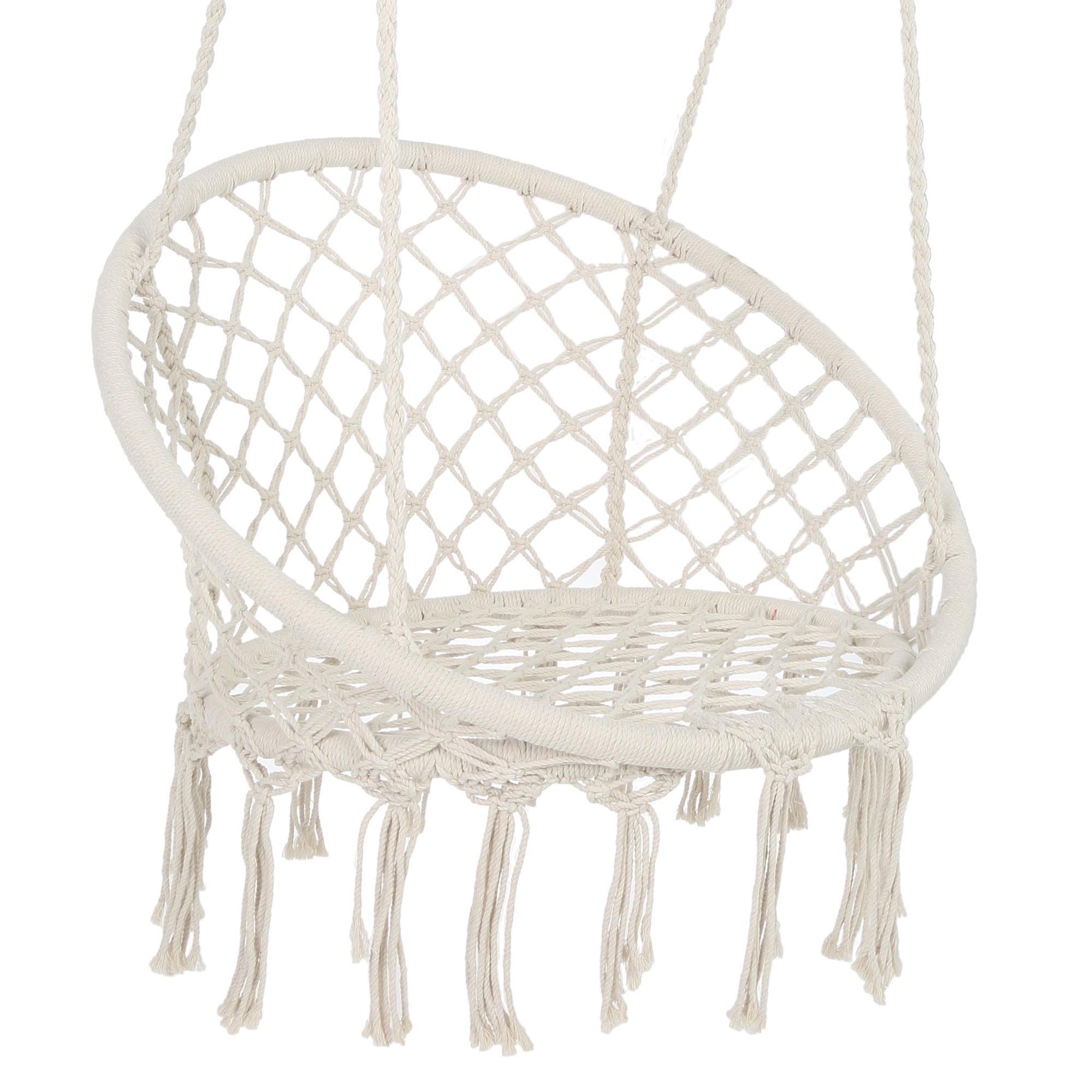 Macrame Hanging Hammock Chair - Cotton Indoor Swing