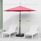 9 Foot Outdoor Patio Umbrella for Sun Protection