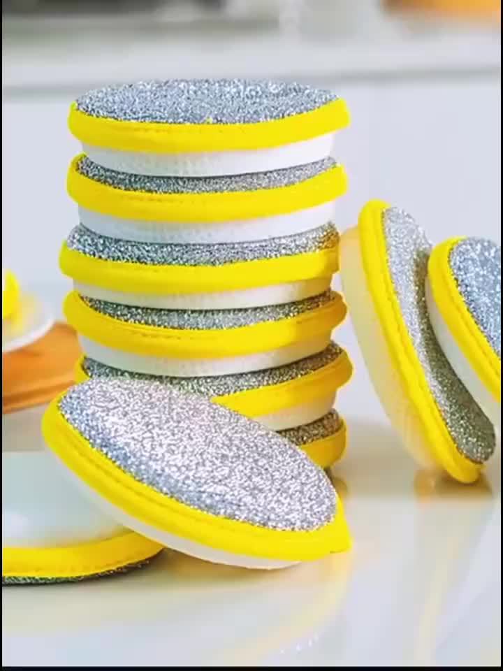 Double-Sided Dishwashing Sponge for Effortless Cleaning