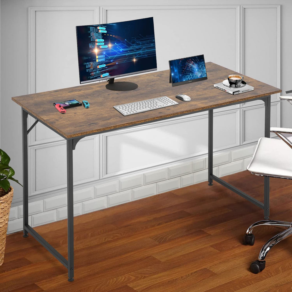 48 Inch Modern Black Computer Desk For Small Spaces-1