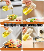16Oz Olive Oil Dispenser Bottle 2 in 1 Sprayer Pourer Glass for Kitchen Cooking
